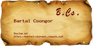 Bartal Csongor névjegykártya