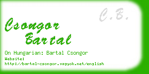 csongor bartal business card